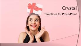  Presentation with pink-black - Amazing presentation theme having newyear - portrait of a beautiful young backdrop and a lemonade colored foreground