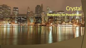  Presentation with new york night - PPT theme consisting of room which have a blank background and a dark gray colored foreground
