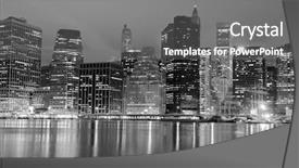  Presentation with harlem new york - Slide set having newyork - lower manhattan at night new background and a gray colored foreground