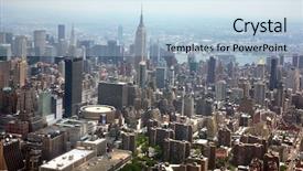  Presentation with new york - Cool new presentation theme with newyork - usa america new york skyline backdrop and a  colored foreground