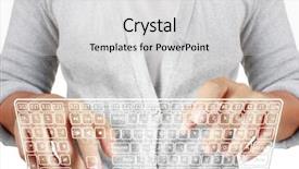  Presentation with virtual keyboard - PPT theme consisting of next generation - typing in on a virtual background and a light gray colored foreground