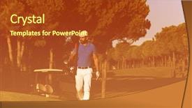  Presentation with middle eastern traditional dishes falafel - Cool new PPT theme with next hole at golf course backdrop and a  colored foreground