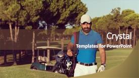  Presentation with middle eastern traditional dishes falafel - Audience pleasing slide set consisting of next hole at golf course backdrop and a tawny brown colored foreground