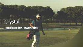  Presentation with golf course - Slide set enhanced with next hole at golf course background and a dark gray colored foreground