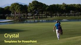  Presentation with middle eastern traditional dishes falafel - Audience pleasing slides consisting of next hole at golf course backdrop and a  colored foreground