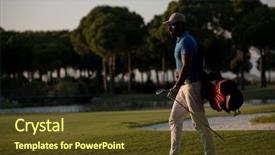  Presentation with middle eastern traditional dishes falafel - PPT theme having next hole at golf course background and a  colored foreground