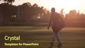  Presentation with middle eastern traditional dishes falafel - Presentation design with next hole at golf course background and a  colored foreground