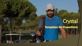  Presentation with middle eastern traditional dishes falafel - Amazing slide set having next hole at golf course backdrop and a  colored foreground