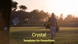  Presentation with golf course - Beautiful theme featuring next hole at golf course backdrop and a tawny brown colored foreground