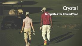  Presentation with golf course - Colorful slide set enhanced with next hole on golf course backdrop and a  colored foreground