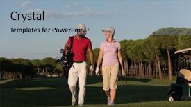  Presentation with golf course - Theme featuring next hole on golf course background and a  colored foreground