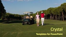  Presentation with golf course - Colorful theme enhanced with next hole on golf course backdrop and a  colored foreground