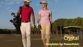  Presentation with golf course - PPT layouts enhanced with next hole on golf course background and a  colored foreground