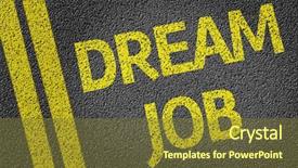  Presentation with dream job database administration - Beautiful presentation design featuring next president - dream job written backdrop and a tawny brown colored foreground