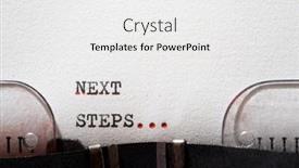  Presentation with steps - PPT layouts enhanced with next-steps-phrase-written background and a white colored foreground
