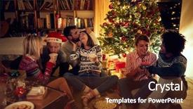  Presentation with cookies christmas - Slides having next to a christmas tree background and a tawny brown colored foreground
