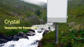  Presentation with mountain stream - Colorful presentation enhanced with female designer drawing sketches on graphic tablet backdrop and a wine colored foreground.