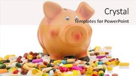  Presentation with piggy bank - Cool new slide deck with next to a piggy bank backdrop and a lemonade colored foreground