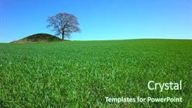  Presentation with green nature - Slide set with next to ancient viking burial background and a forest green colored foreground