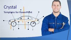  Presentation with heart rate - Theme consisting of next to background with car background and a sky blue colored foreground