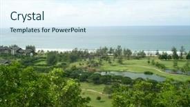  Presentation with resort - Cool new PPT theme with 5star - nexus resort karambunai backdrop and a sky blue colored foreground