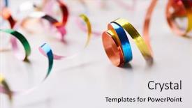  Presentation with holiday - Amazing presentation theme having ney year - colorful holiday ribbons backdrop and a white colored foreground