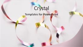  Presentation with holiday - Beautiful presentation featuring ney year - colorful holiday ribbons backdrop and a white colored foreground