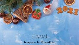  Presentation with 2021 - Colorful presentation design enhanced with ney-year-2021-holiday-blue backdrop and a light blue colored foreground