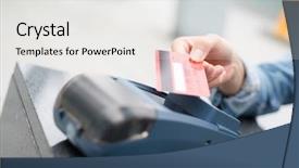  Presentation with nfc technology - Audience pleasing theme consisting of nfc technology on credit card backdrop and a white colored foreground