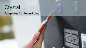  Presentation with nfc technology - Beautiful PPT theme featuring nfc technology on parking backdrop and a light blue colored foreground