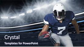  Presentation with american football - Audience pleasing presentation theme consisting of nfl - american football game action photo backdrop and a wine colored foreground