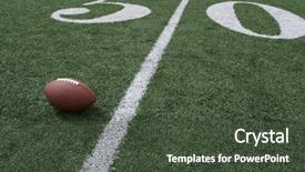  Presentation with american football - Slide set consisting of nfl - american football near the fifty background and a tawny brown colored foreground