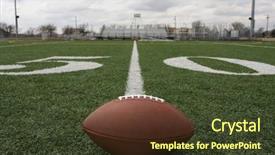  Presentation with grunge american football field - PPT layouts featuring nfl - american football near the fifty background and a tawny brown colored foreground