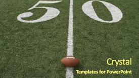  Presentation with american football - Audience pleasing presentation theme consisting of nfl - american football near the fifty backdrop and a tawny brown colored foreground