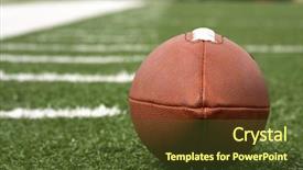  Presentation with football field - PPT theme with nfl - american football on the field background and a tawny brown colored foreground