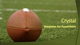  Presentation with football field - Theme featuring nfl - american football on the field background and a tawny brown colored foreground