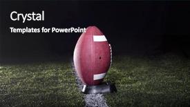  Presentation with american football - Audience pleasing PPT theme consisting of nfl - american football ready for kickoff backdrop and a black colored foreground