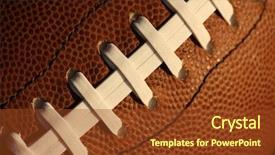  Presentation with football - Amazing presentation theme having nfl - angled laces of a football backdrop and a tawny brown colored foreground