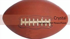  Presentation with frames isolated on white brown - PPT theme featuring nfl - brown leather laced football isolated background and a red colored foreground