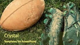  Presentation with sports shoes - Cool new slides with nfl - close up of an american backdrop and a tawny brown colored foreground