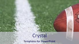  Presentation with football - Slides consisting of nfl - collegiate football near the yardline background and a sky blue colored foreground