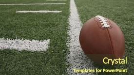  Presentation with football - Slides featuring nfl - football along the hashmarks background and a tawny brown colored foreground
