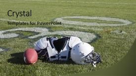  Presentation with football field - Audience pleasing presentation design consisting of nfl - football field backdrop and a seafoam green colored foreground