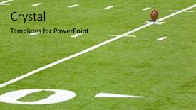  Presentation with football field - Slide deck with nfl - football on a kicking stand background and a seafoam green colored foreground