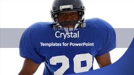  Presentation with football - Audience pleasing presentation theme consisting of nfl - football player shot backdrop and a ocean colored foreground