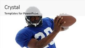  Presentation with football play diagram - Slides featuring nfl - football player shot background and a white colored foreground