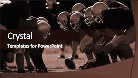  Presentation with ready - Cool new slide deck with nfl - football players are ready backdrop and a wine colored foreground