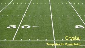  Presentation with field - PPT theme consisting of nfl - new astro turf foot ball background and a tawny brown colored foreground