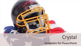  Presentation with american football and helmet on field - PPT layouts with nfl - old scratched football helmet background and a lemonade colored foreground