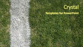  Presentation with astro turf football field - Slides enhanced with nfl - roughed up grass field background and a tawny brown colored foreground